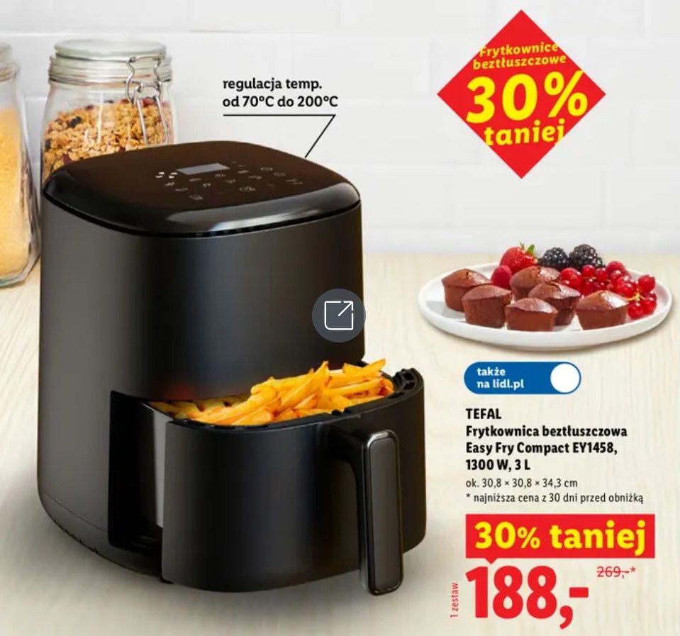 Frytkownica beztłuszczowa Tefal Easy Fry Compact