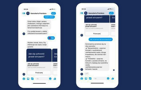 Kancelaria Premiera uruchamia chatbota. Odpowiada na pytania dotyczące koronawirusa