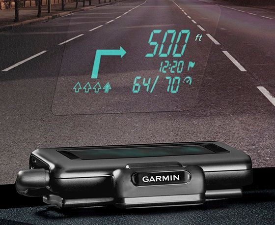 Garmin HUD nawigacja ekran