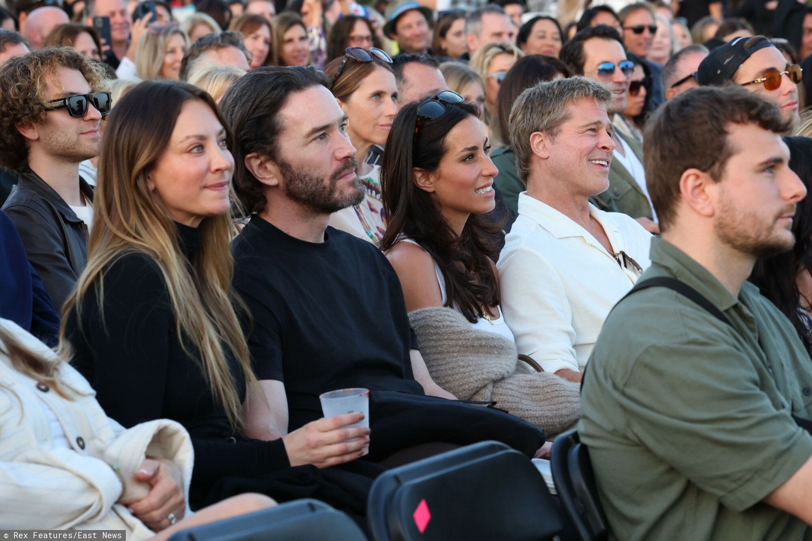 Impreza Rock4EB w Malibu
Mandatory Credit: Photo by Chelsea Lauren/Shutterstock for ebmrf (14731396bn)
Kaley Cuoco, Tom Pelphrey, Ines de Ramon and Brad Pitt
Rock4EB 2024, Malibu, California - 21 Sep 2024
Chelsea Lauren/Shutterstock for
