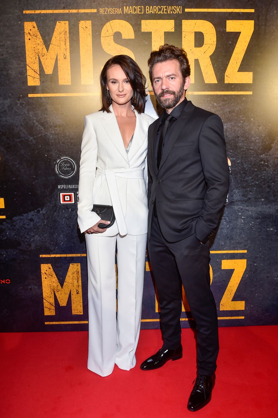 Piotr Głowacki z żoną - premiera filmu "Mistrz"