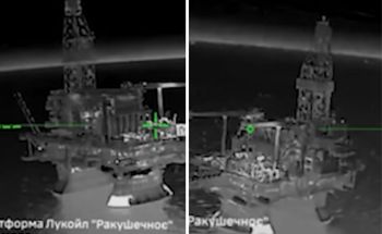 Rosyjskie platformy wiertnicze na Morzu Kaspijskim zaatakowane