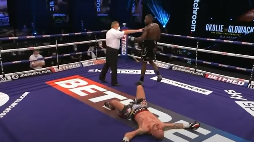 Zdjęcie okładkowe artykułu: YouTube /  / Lawrence Okolie znokautował Krzysztofa Głowackiego w walce o pas mistrza świata WBO w wadze cruiser