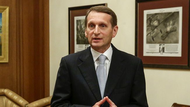 Szef rosyjskiej Dumy Państwowej Siergiej Naryszkin<br>