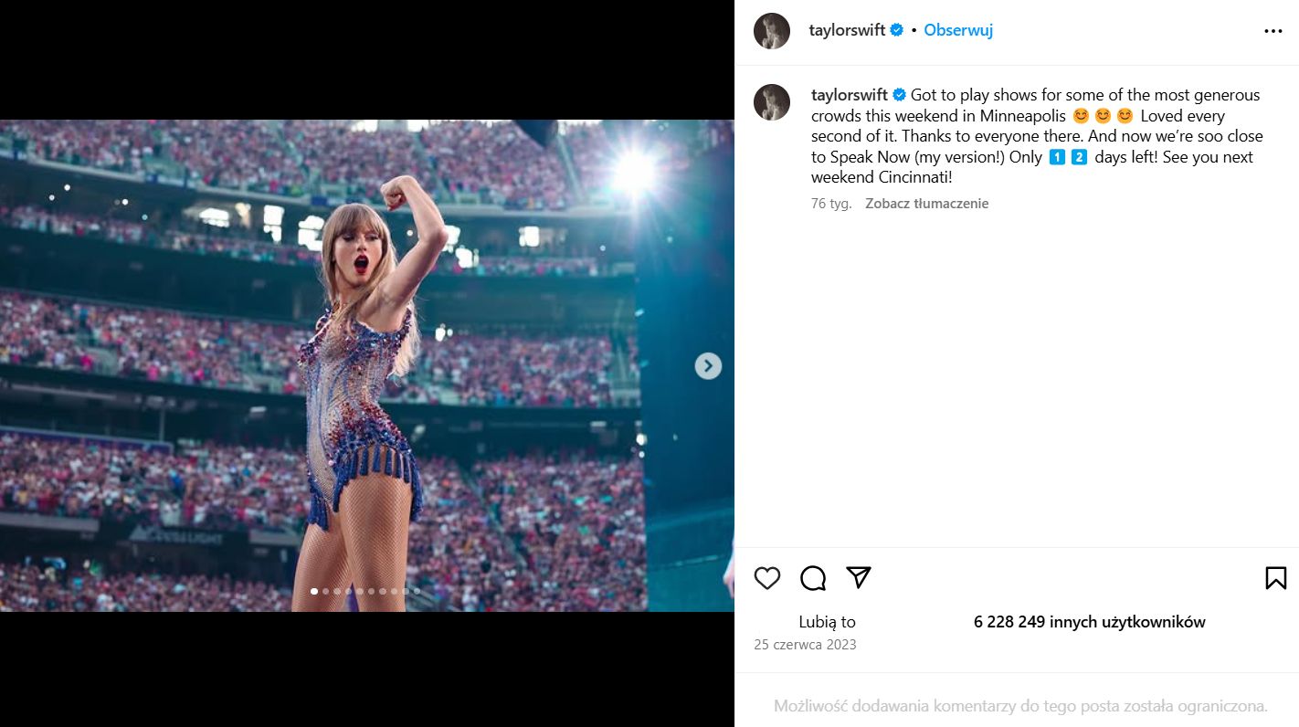 Taylor Swift zachwyca szczupłą sylwetką