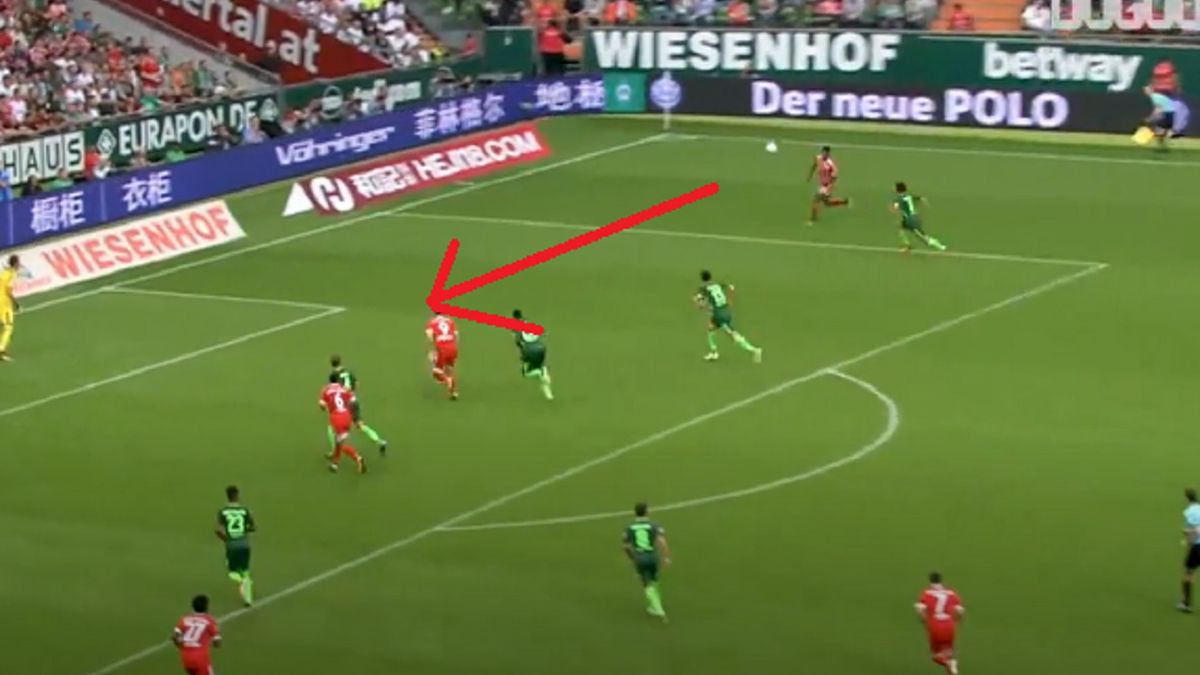 Materiały prasowe / Dugout / Na zdjęciu: screen z meczu Werder - Bayern