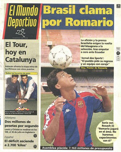 Romario zaprezentowany na Camp Nou