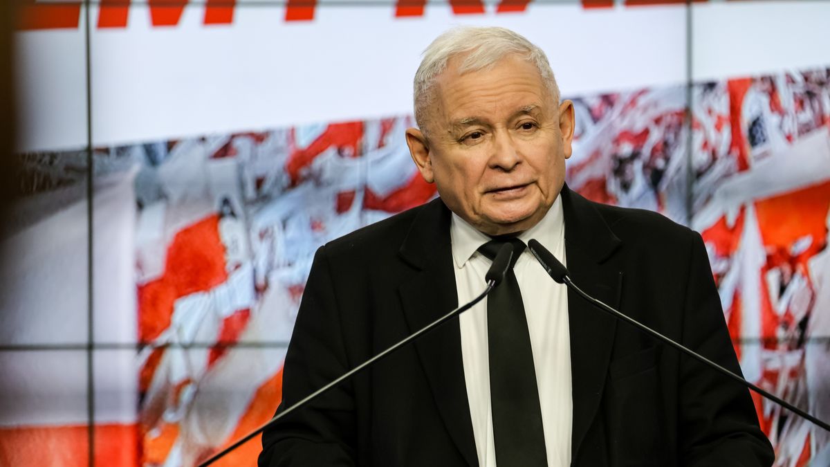 Jaroslaw Kaczynski, the leader of the Law and Justice political party, gives a press conference in the party headquarters amid chaos created by legal disagreement between the new government of Donald Tusk and the previous government in Warsaw, the capital of Poland, on January 26, 2024. Current government took over the power in Poland on December 13 2023, Taking over from the Law and Justice political party, who has ruled for 8 years. Both sides accuse each other of unconstitutional acts, and de facto two legal systems are present in the country. (Photo by Dominika Zarzycka/NurPhoto via Getty Images)