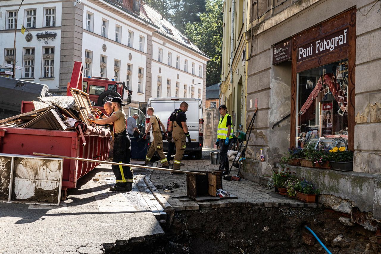 Lądek-Zdrój po przejściu fali powodziowej