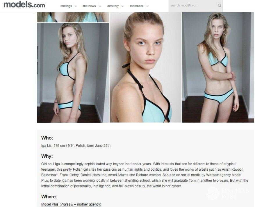 Iga Lis na models.com