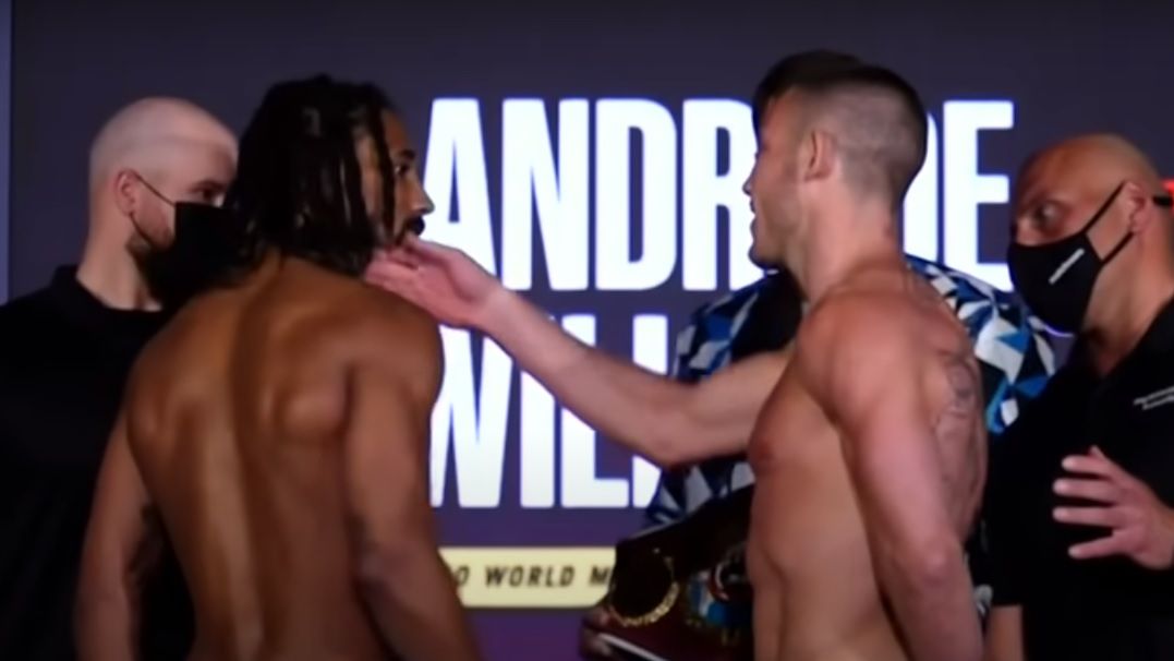 Zdjęcie okładkowe artykułu: YouTube / Na ważeniu przed walką zaiskrzyło między Demetriusem Andrade a Liamem Williamsem