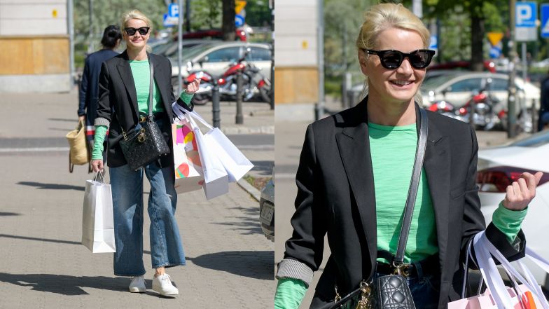 Małgorzata Kożuchowska na zakupach