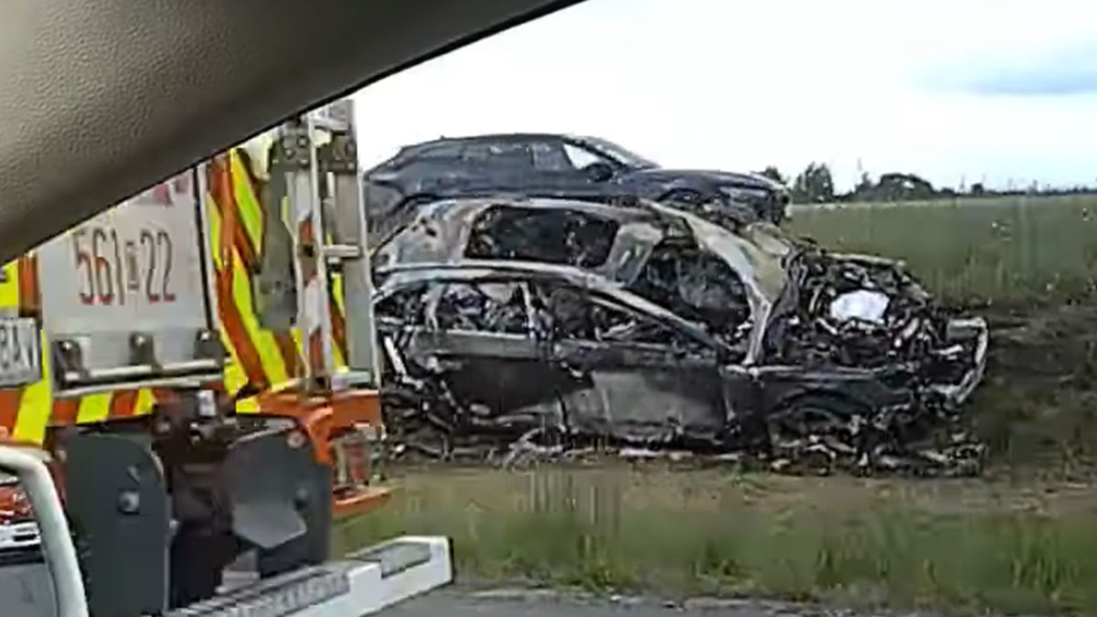 Wypadek na S5. Auto stanęło w płomieniach