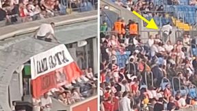 Mecz się ledwo zaczął. Kibic musiał uciekać przed ochroną