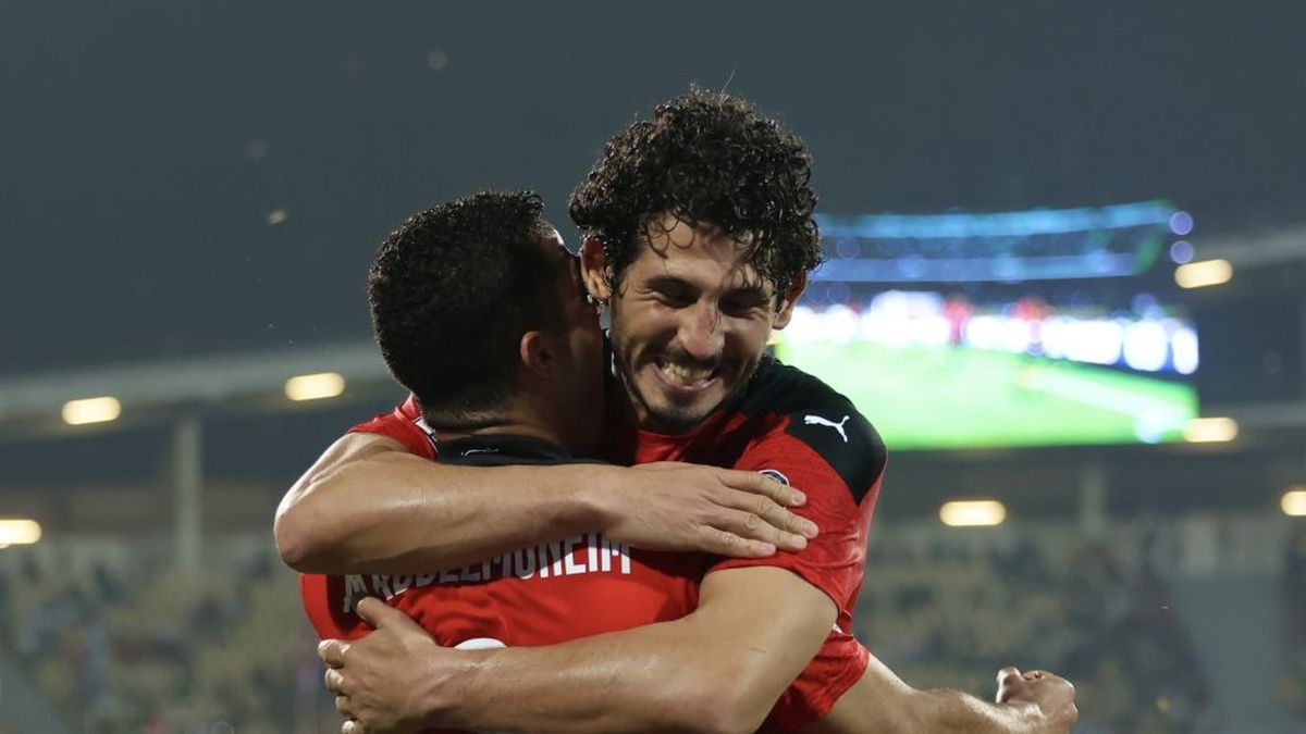 radość piłkarzy reprezentacji Egiptu
