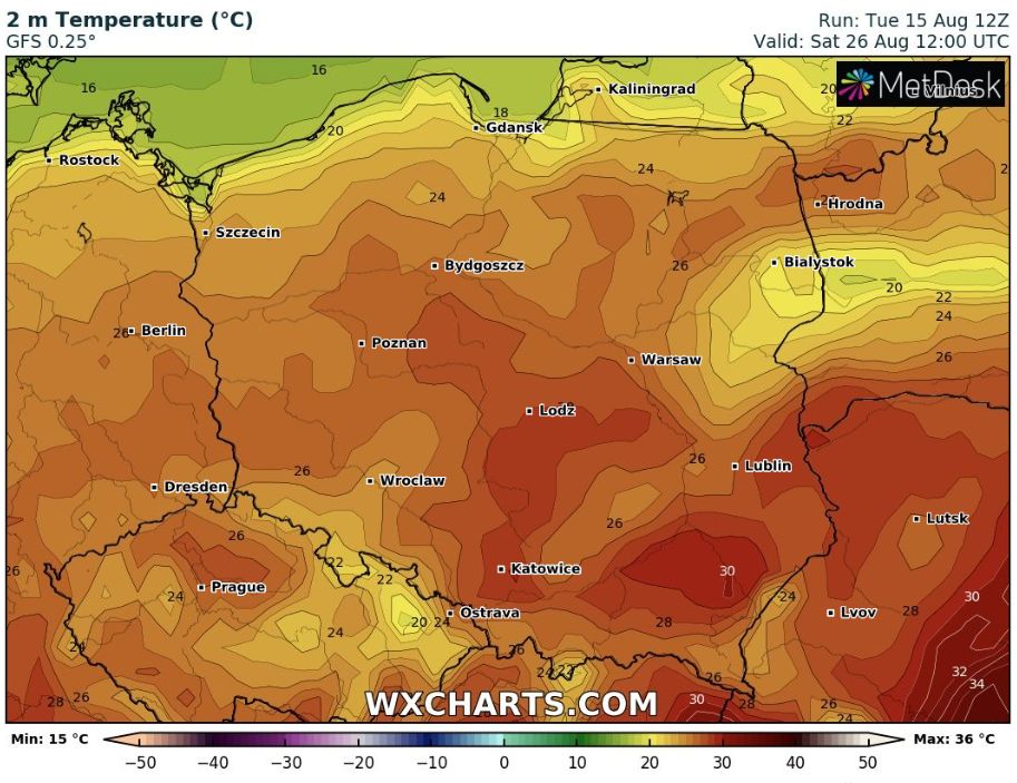 Mapy pogodowe wxcharts.com