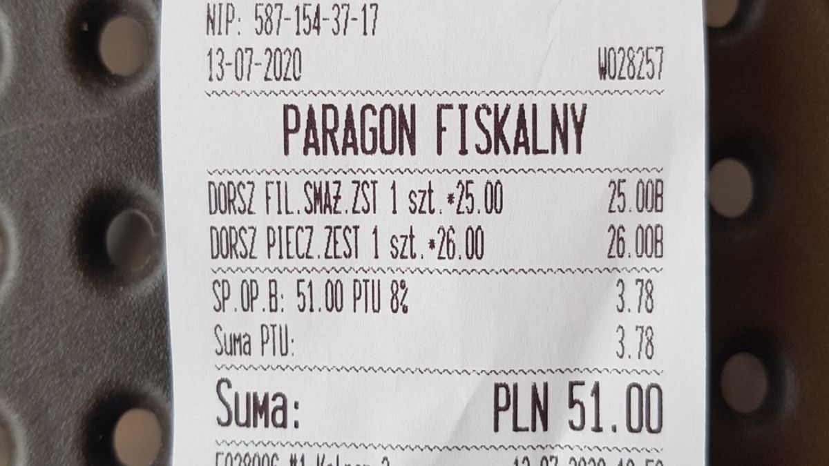 Taki paragon otrzymaliśmy od czytelnika, który nie narzeka na ceny nad morzem