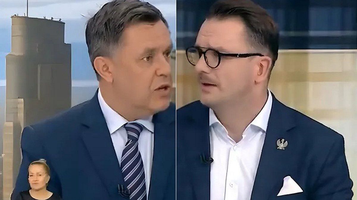 Łukasz Mejza nie potrafił odpowiedzieć na pytanie Jacka Łęckiego w programie TVP Info

