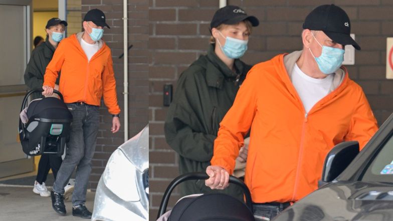 Krzysztof Ibisz odbiera żonę i syna ze szpitala