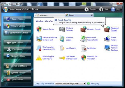 Windows Vista Utility pomoże Ci w konfiguracji systemu