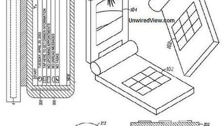 Patent Motoroli na zwijany telefon 1