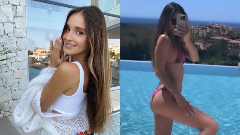 Marina Łuczenko pręży ciało nad basenem grożąc: "Nowa muzyka niedługo"