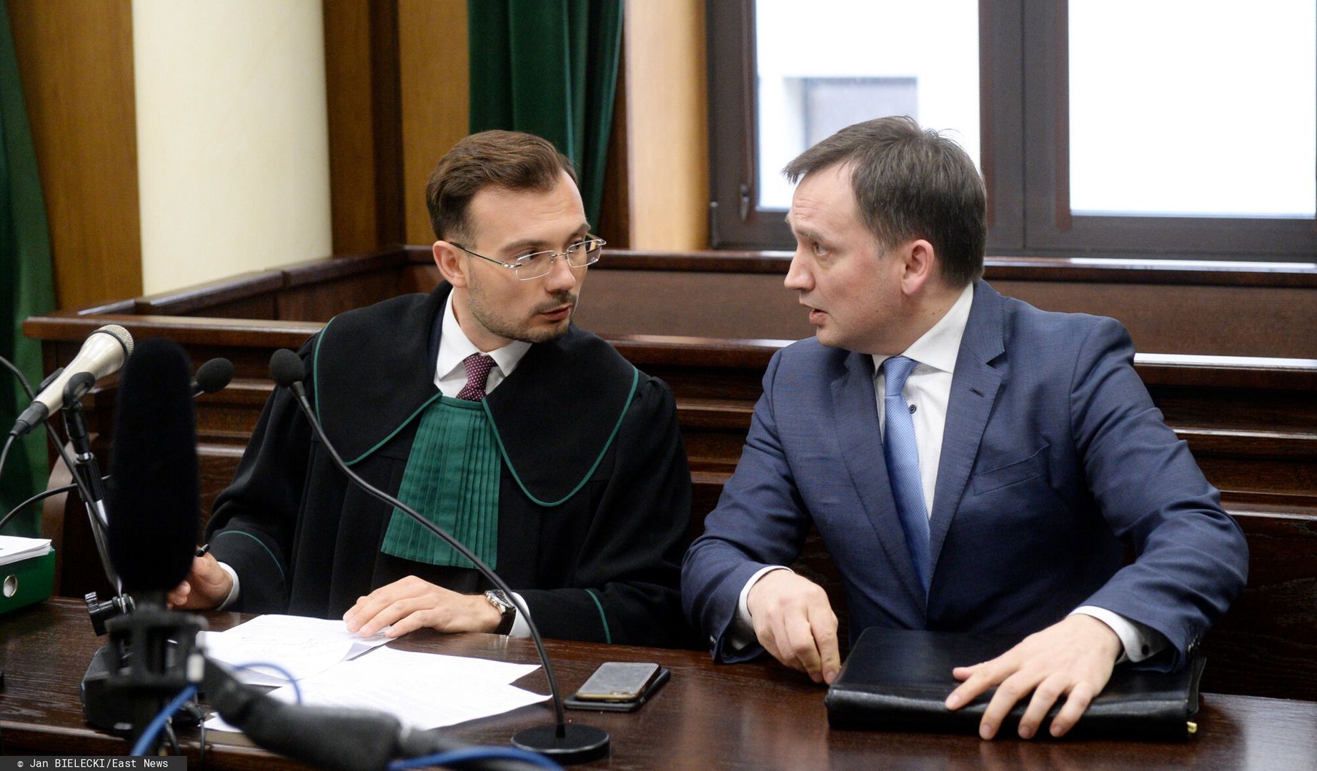 Zbigniew Ziobro ze swoim adwokatem Maciejem Zaborowskim