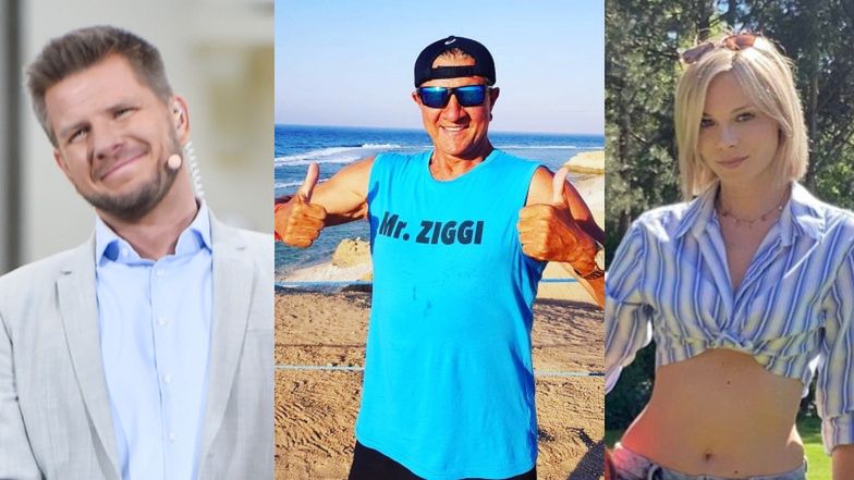 Zygmunt Chajzer bawi się z Małgorzatą Walczak i wnukiem na rodzinnym wyjeździe