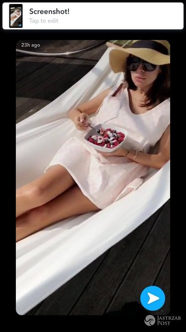 Natalia Siwiec w ciąży na hamaku