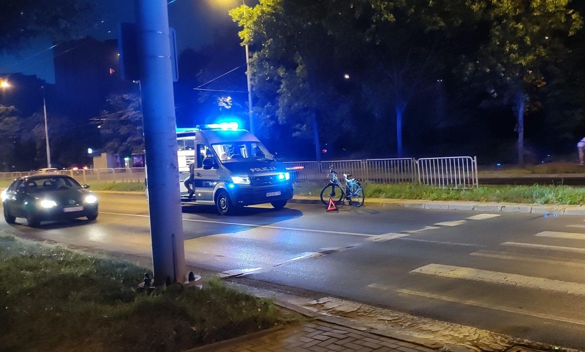 Potrącenie mężczyzny na przejściu dla pieszych na al. Andersa