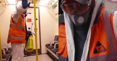 Banksy nie próżnuje. Przebrał się za pracownika odkażającego metro i je nieco "upiększył"