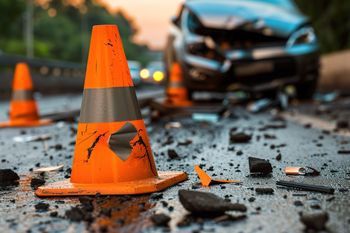 Groźny wypadek w Krakowie. Autobus miejski zderzył się z kamperem na ul. Bora-Komorowskiego. Są utrudnienia w ruchu