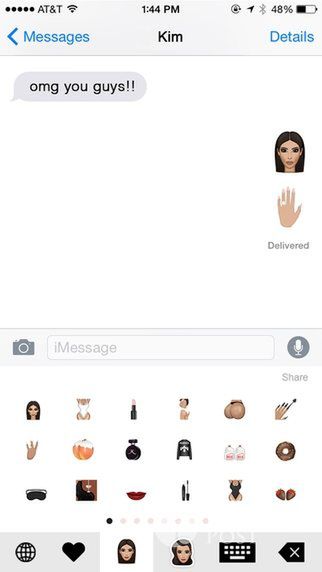 Kimoji, aplikacja z emotikonkami Kim Kardashian (fot. itunes.apple.com)