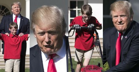 11-latek kosi trawę u Trumpa... "To najwspanialszy dzień mojego życia!" (ZDJĘCIA)