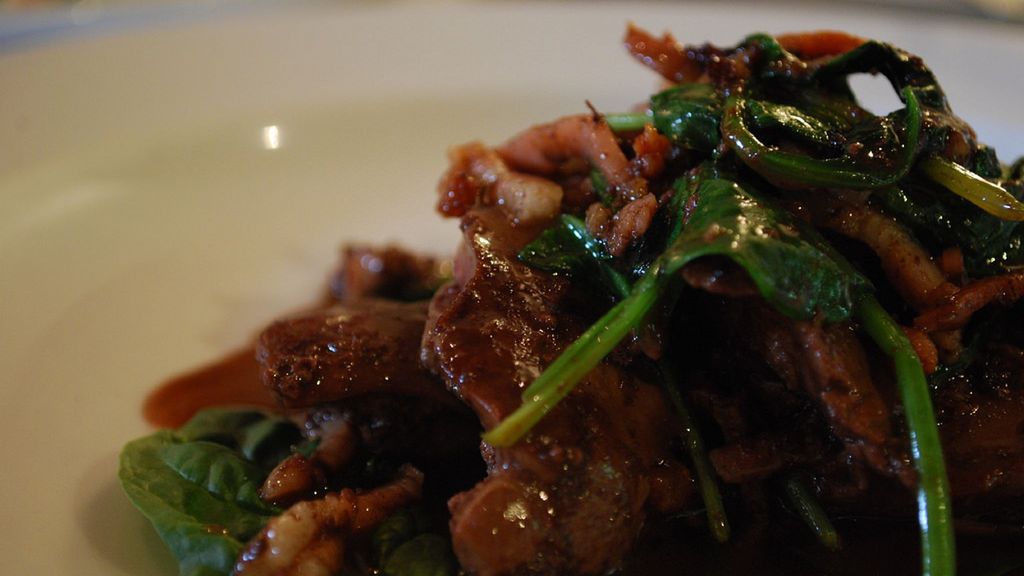 Duszona wątroba cielęca