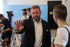 Łukasz Szumowski rozmawiał z dziennikarzami. Dariusz Joński przerwał konferencję