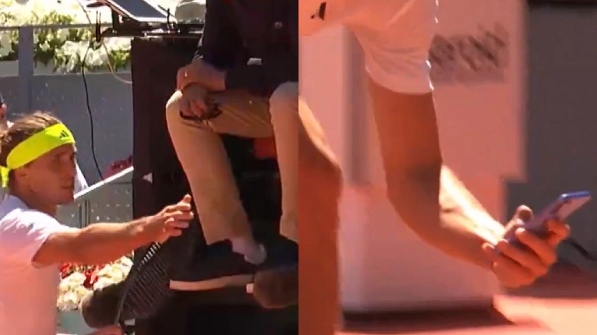 Twitter / TennisTV / Na zdjęciu: Alexander Zverev i sędzia