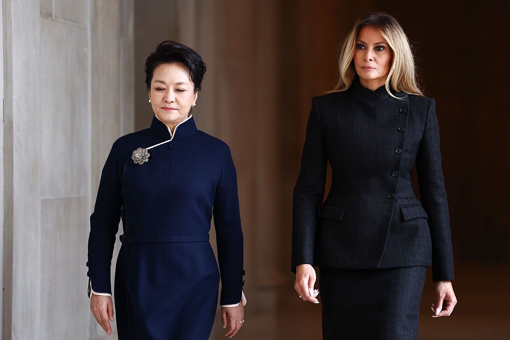 Odmieniona Melania Trump na spotkaniu z parą prezydencką Chin