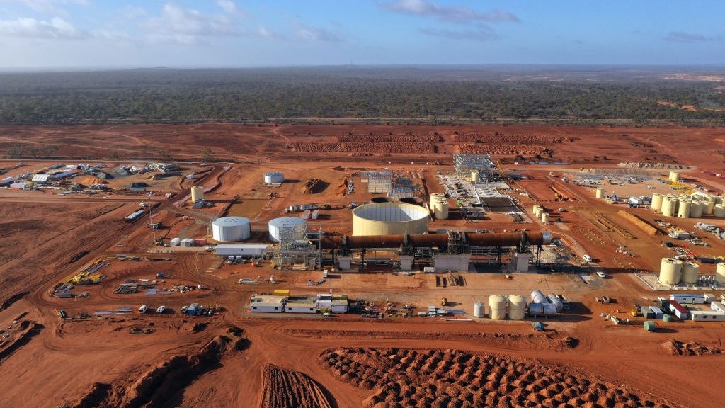 The Lynas Rare Earths Ltd. Processing Plant in Kalgoorlie
The Lynas Rare Earths Ltd. processing plant under construction in Kalgoorlie, Western Australia, on Wednesday, Aug. 3, 2022. Lynas, the only key supplier of the critical minerals outside China, has won further financial backing from Washington to build a plant in the US. Photographer: Carla Gottgens/Bloomberg via Getty Images
Bloomberg
facility, mines, mining, australian, aerial photography, drone photography, natural resources, rare earths
