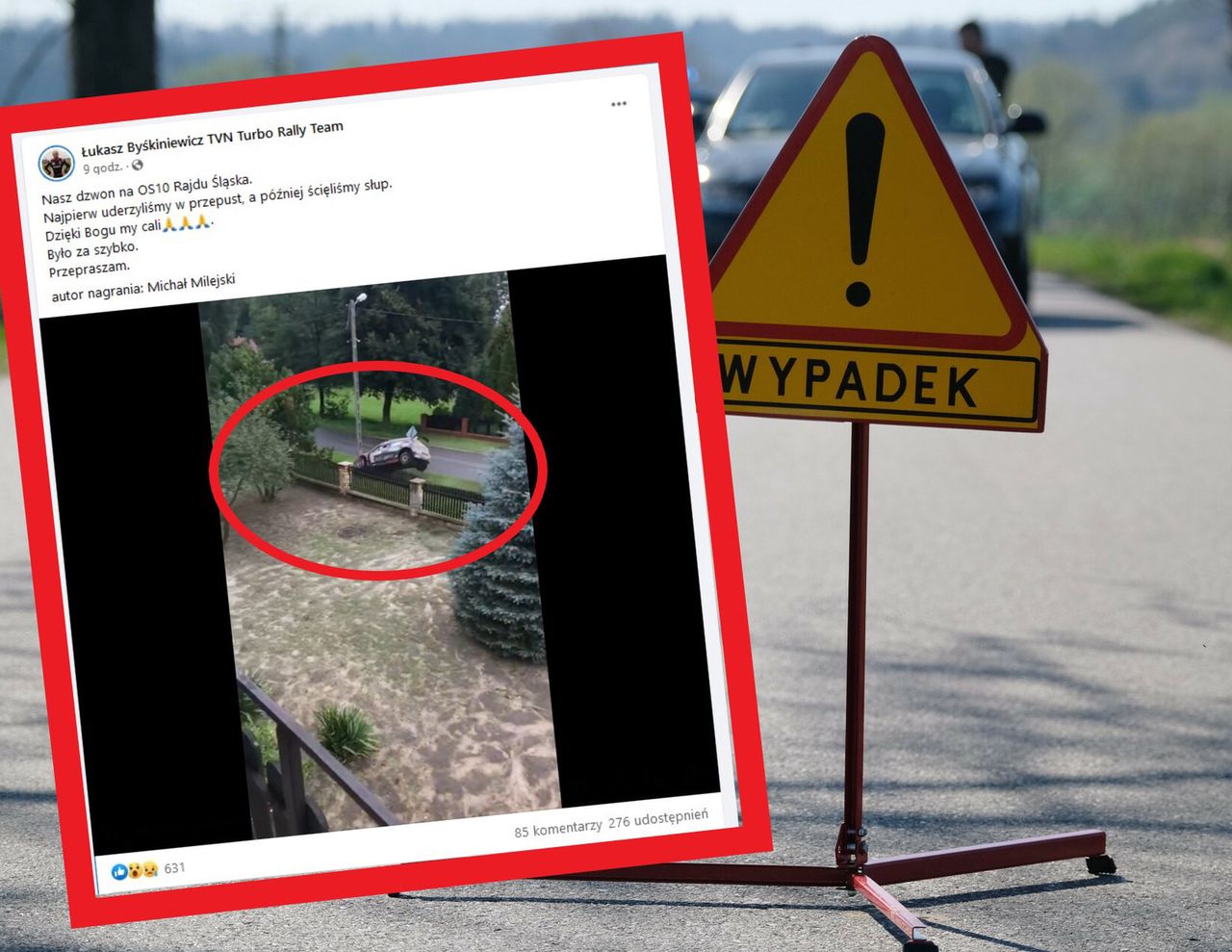 Wypadek na Rajdzie Śląska. Wideo mrozi krew w żyłach