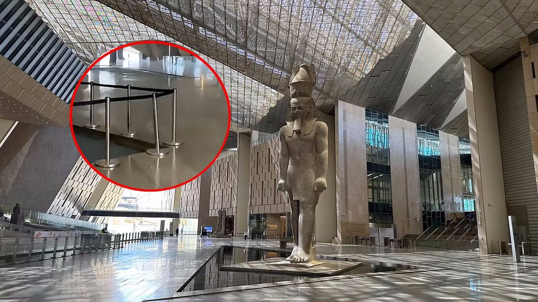 Zaskakujące sceny w Egipcie. W muzeum woda lała się strumieniami na głowy turystów