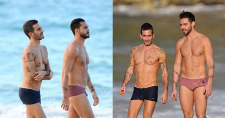 Marc Jacobs na plaży z "byłym"! SEKSOWNI?