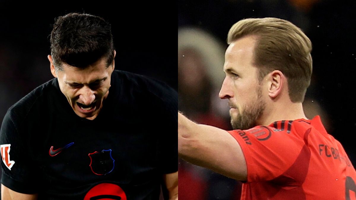 PAP/EPA / Salvador Sas/Ronald Wittek / Na zdjęciu: Robert Lewandowski i Harry Kane