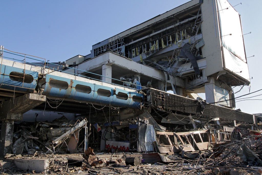 Transport infrastructure in Dnieper shot by Russians