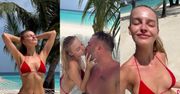 Kolejna część rajskich wakacji Karoliny Pisarek: całuski z mężem, fotki na plaży w kusym bikini. Tak trzeba żyć? (ZDJĘCIA)