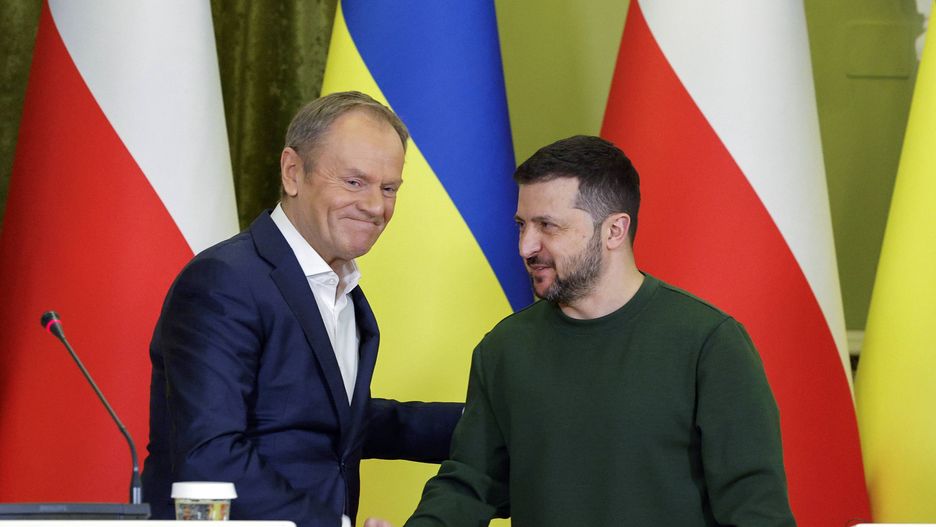 Donald Tusk i Wołodymyr Zełenski