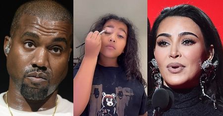 Kanye West WOJUJE z Kim Kardashian o prawo ich 8-letniej córki do MAKIJAŻU: "Nie będzie SMAROWAĆ SOBIE UST na TikToku"