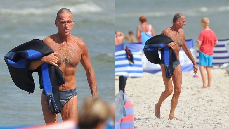 Jan Maria Jackowski na plaży w Białogórze