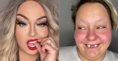 Znana influencerka pokazała, jak naprawdę wygląda. Zdjęła sztuczne rzęsy, doczepiane włosy i... wyjęła zęby (WIDEO)