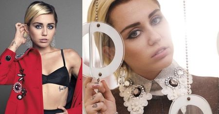 Miley Cyrus pokazuje piersi w eleganckiej sesji...